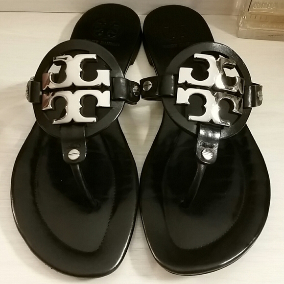 Tory Burch Shoes - Tory Burch Miller Leather Sandals in Black